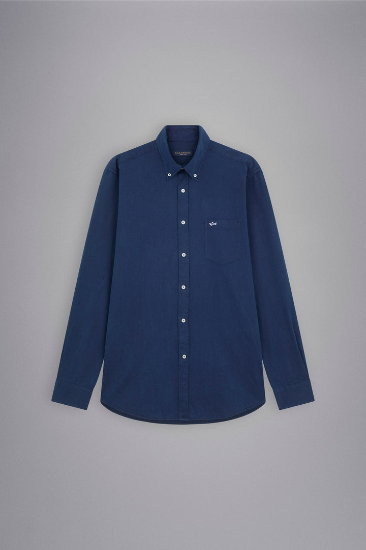 Paul & Shark Cotton Denim Shirt | Navy
