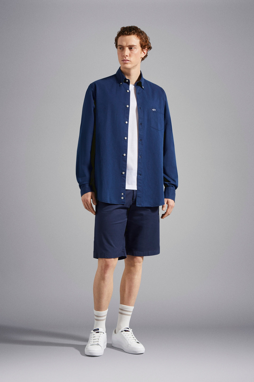 Paul & Shark Cotton Denim Shirt | Navy