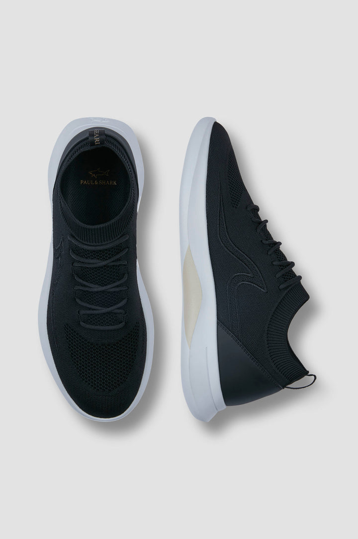 Paul & Shark Aqua knit Slip-on Sneakers | Black