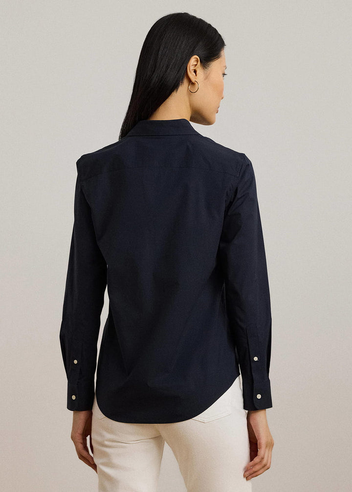 Lauren Ralph Lauren Easy Care Stretch Cotton Shirt | Lauren Navy