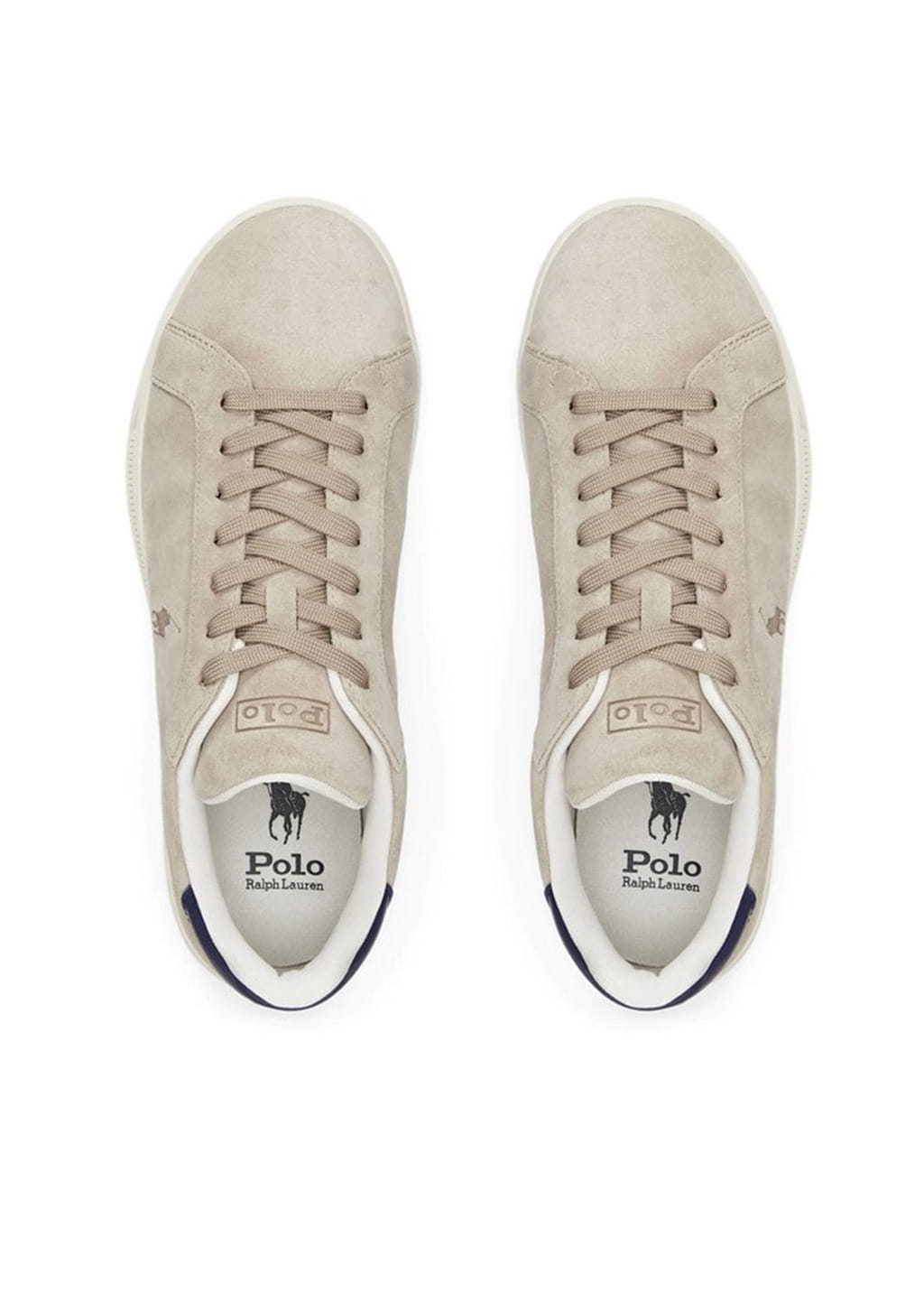 Zapatillas de ante Ralph Lauren Heritage Court II | Milkshake/Azul marino