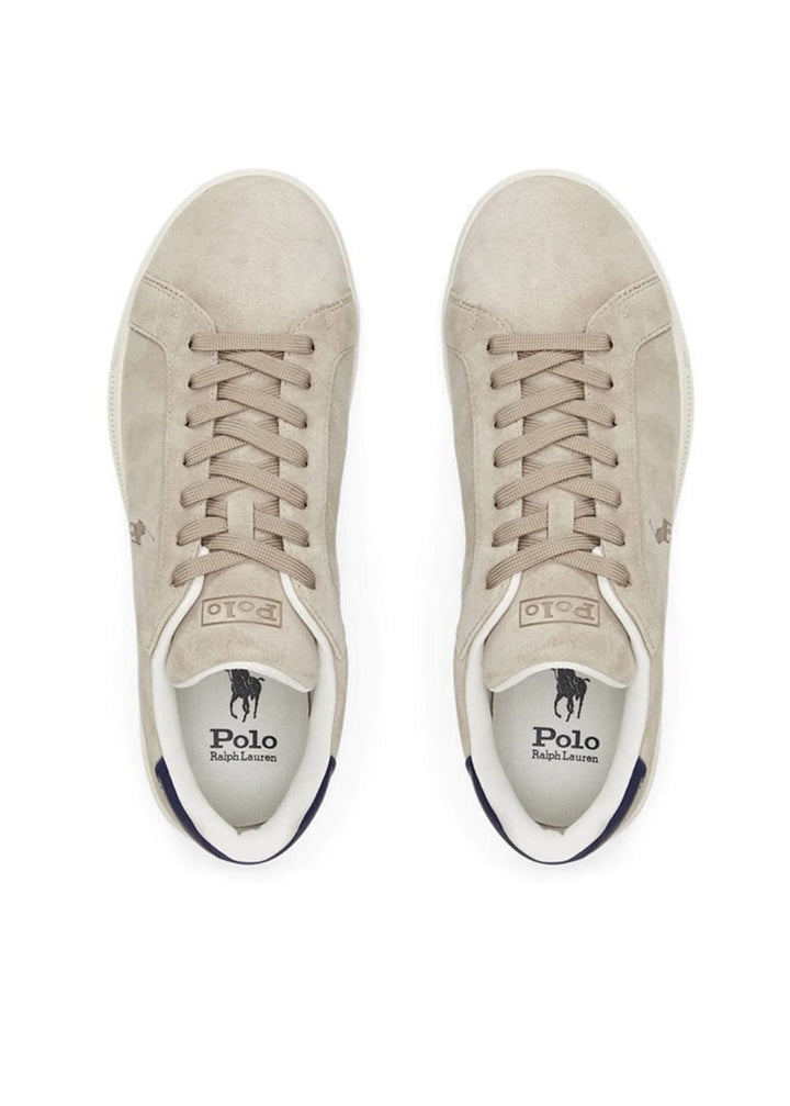 Zapatillas de ante Ralph Lauren Heritage Court II | Milkshake/Azul marino