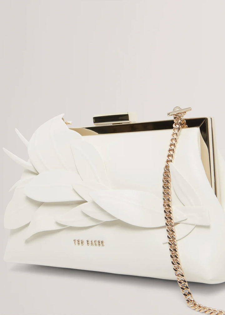 Ted Baker Floral Aplique Detail Clutch Bag | Ivory