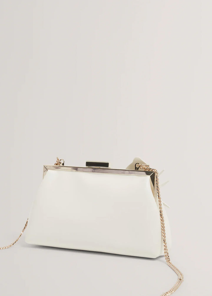 Ted Baker Floral Aplique Detail Clutch Bag | Ivory