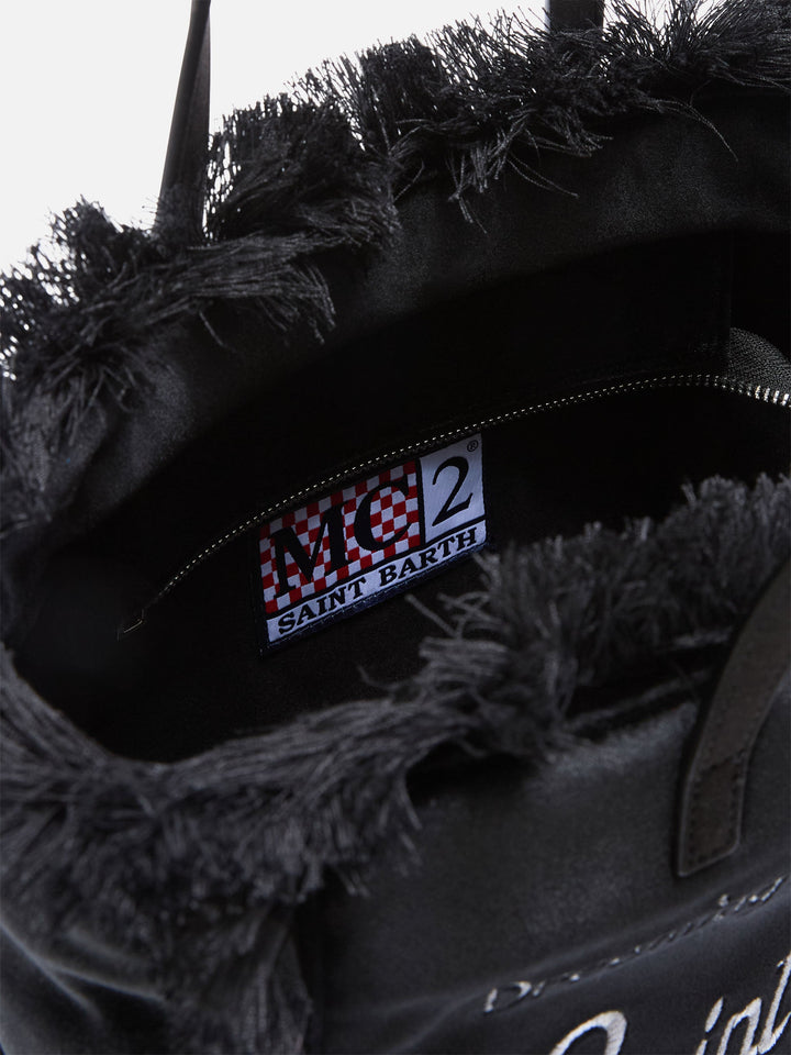 MC2 Saint Barth Colette Velvet Bag - Black - Interior detail