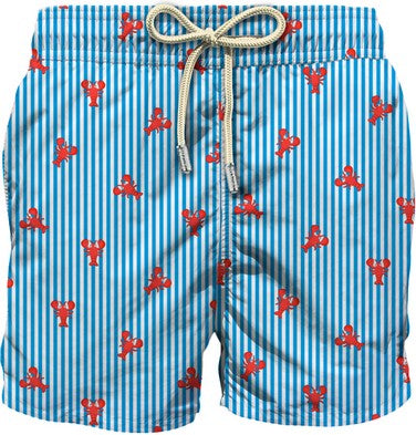 MC2 Saint Barth Lightweight Fabric Swim Shorts Lighting | Light Blue