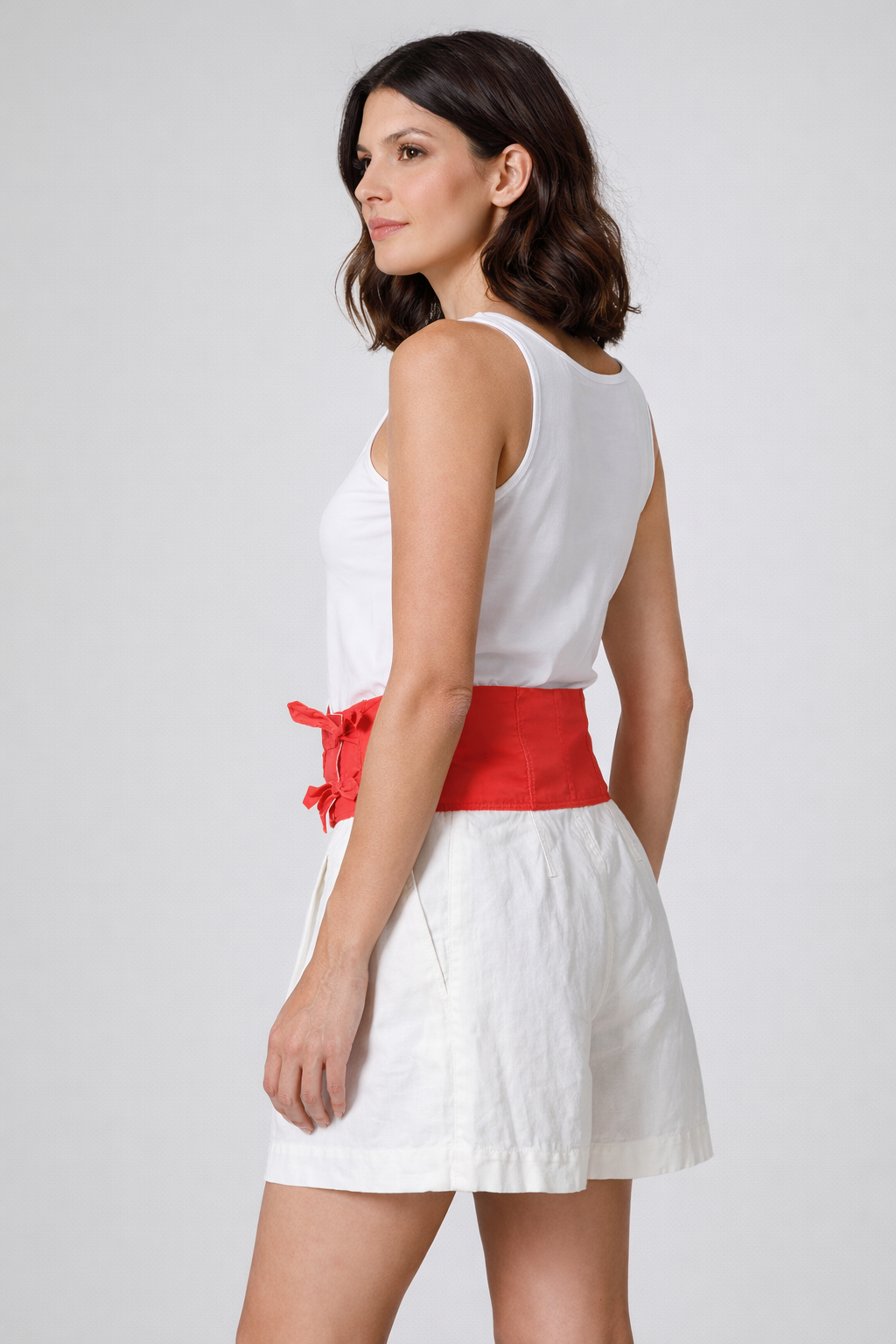 Armani Jeans Σορτς | Λευκό / Κόκκινο