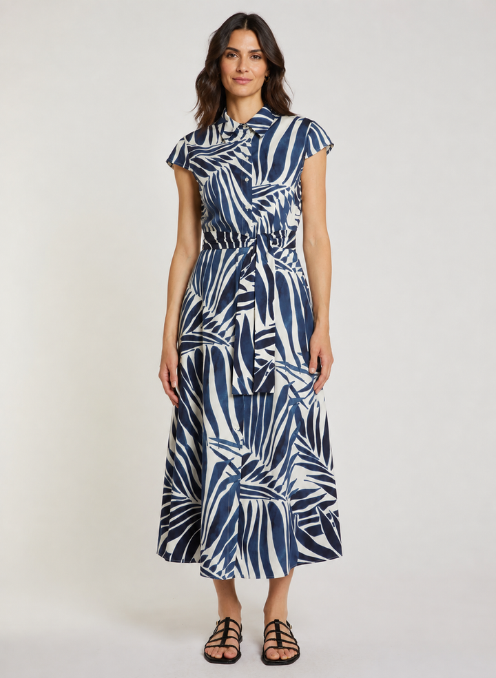 Robe PennyBlack à motif graphique de palmiers | Palmiers blancs