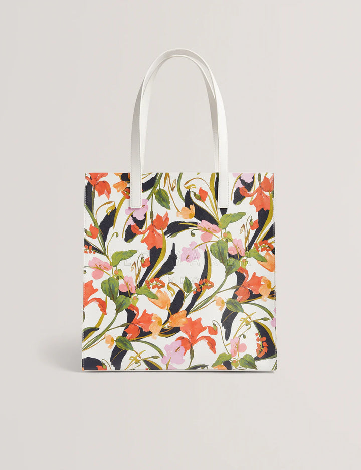 Ted Baker Flowela Floral Printed Medium Icon Bag | Cream