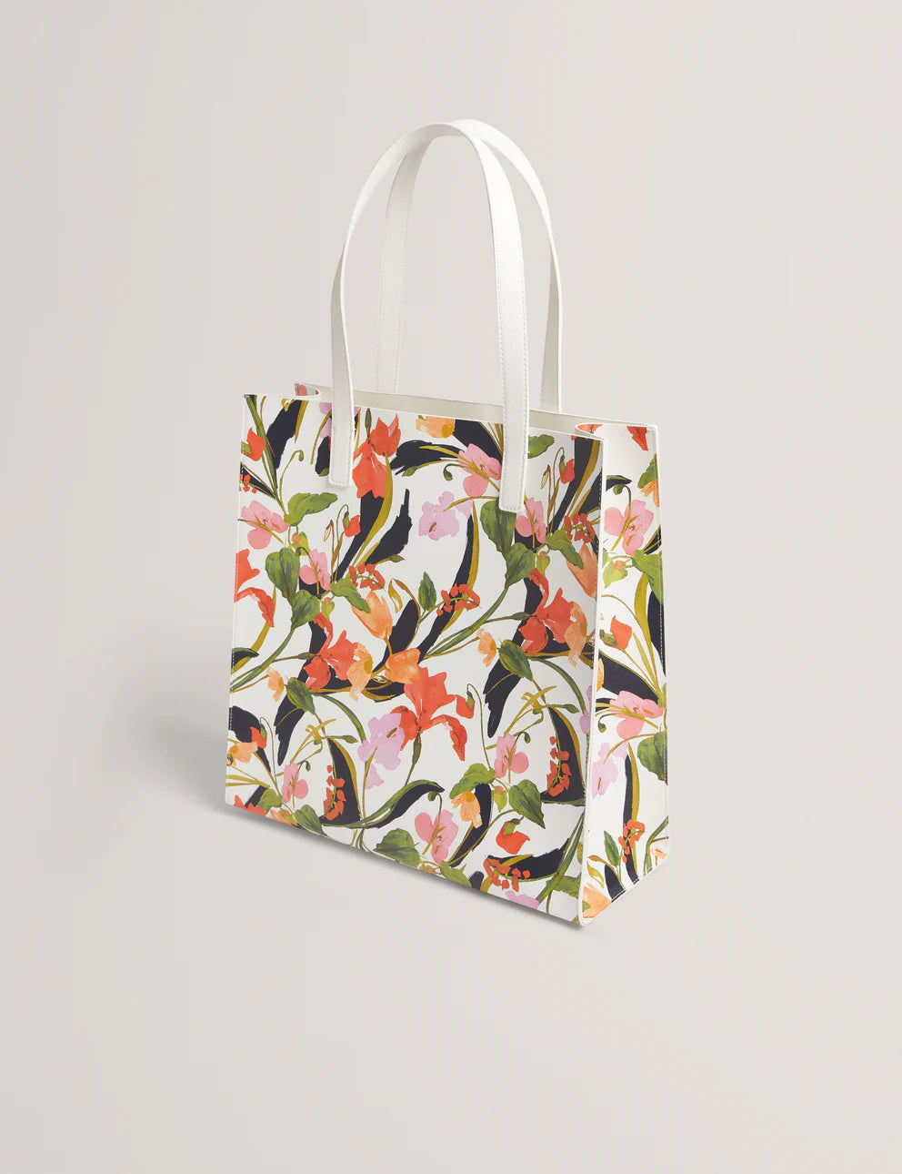 Ted Baker Flowela Floral Printed Medium Icon Bag | Cream