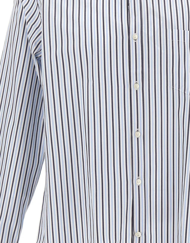 Paul &amp; Shark Cotton Poplin Stripe Button Down Shirt | Blue/White/Navy