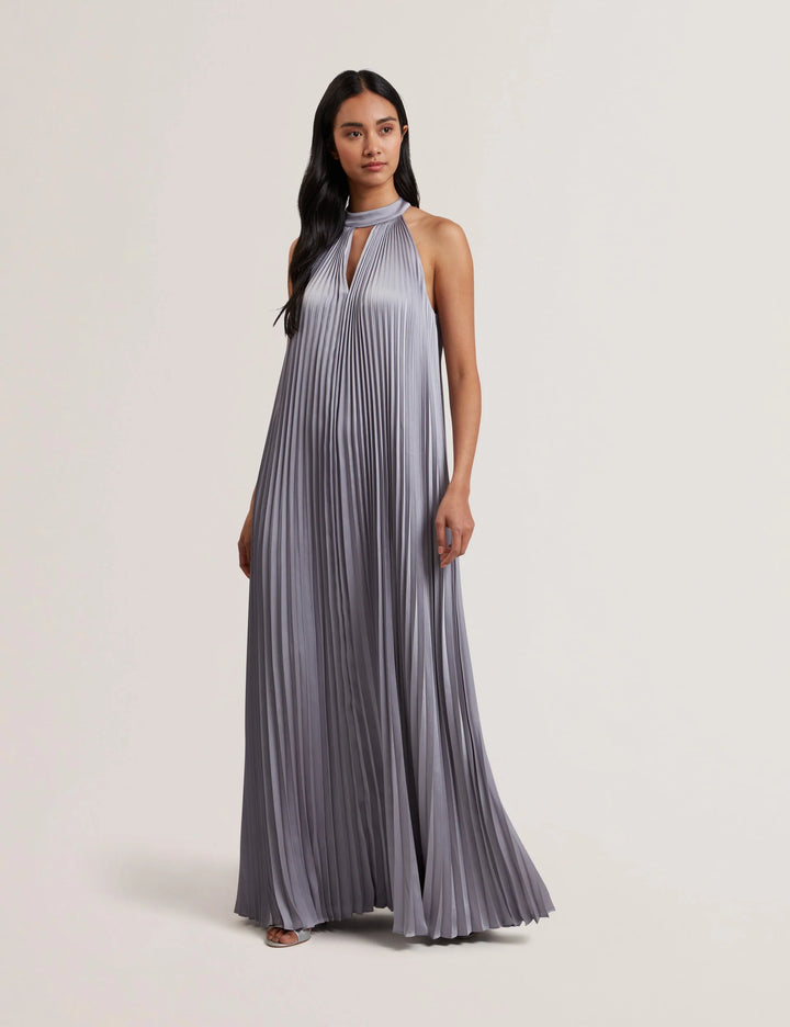Ted Baker Grenya Pleated V-Neck Maxi Dress | Lilac