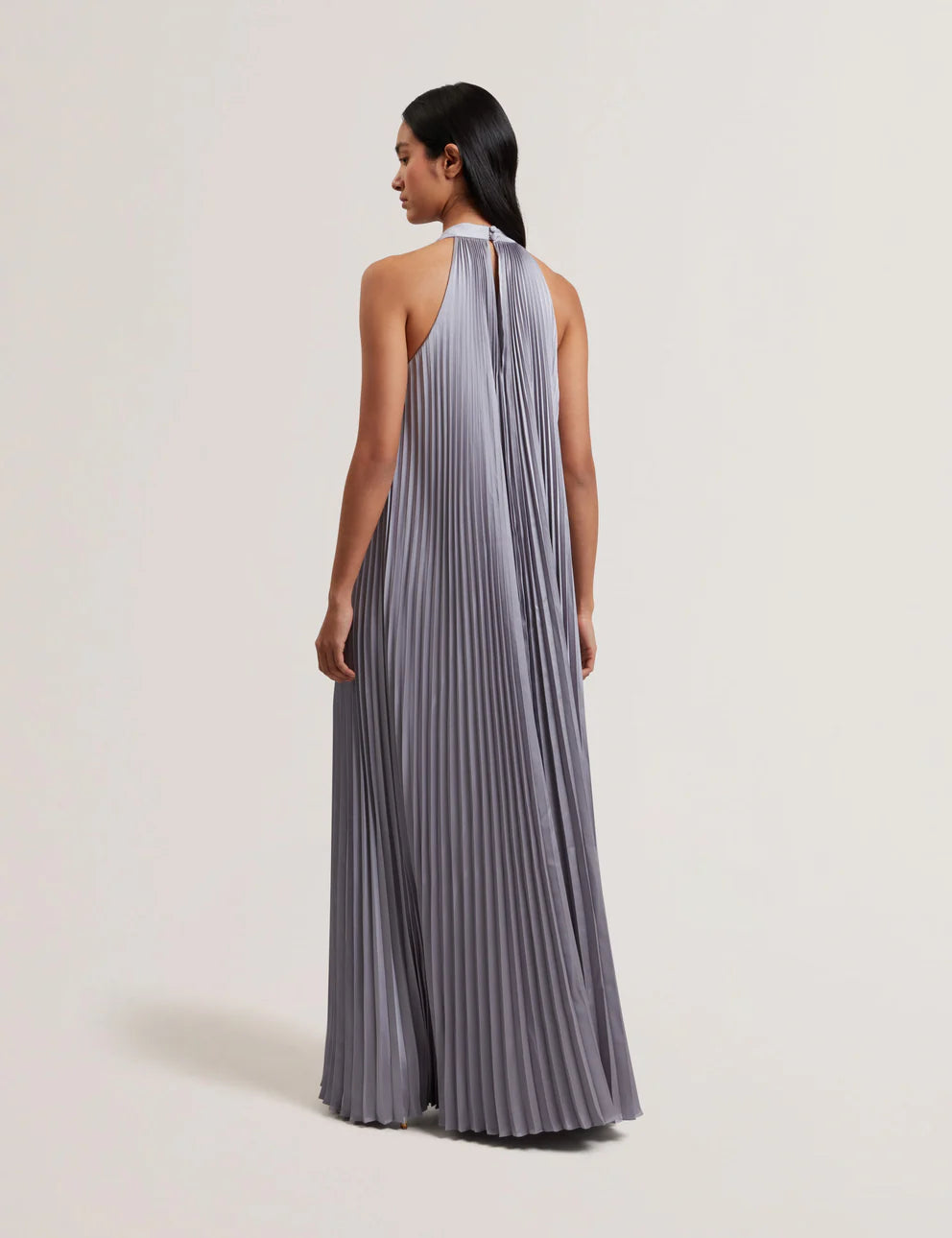 Ted Baker Grenya Pleated V-Neck Maxi Dress | Lilac