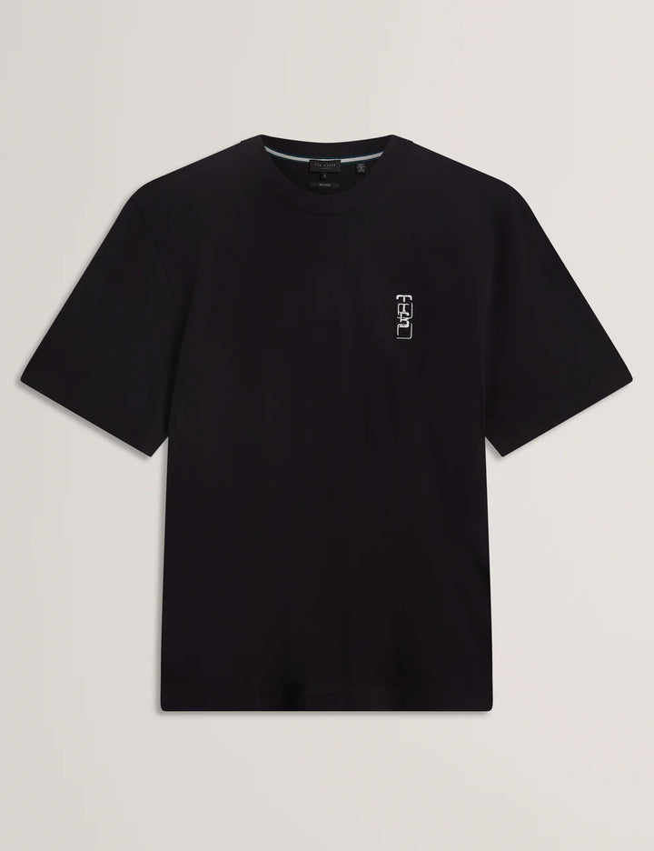 Ted Baker Kuyrt Short Sleeve Branded T-Shirt | Black