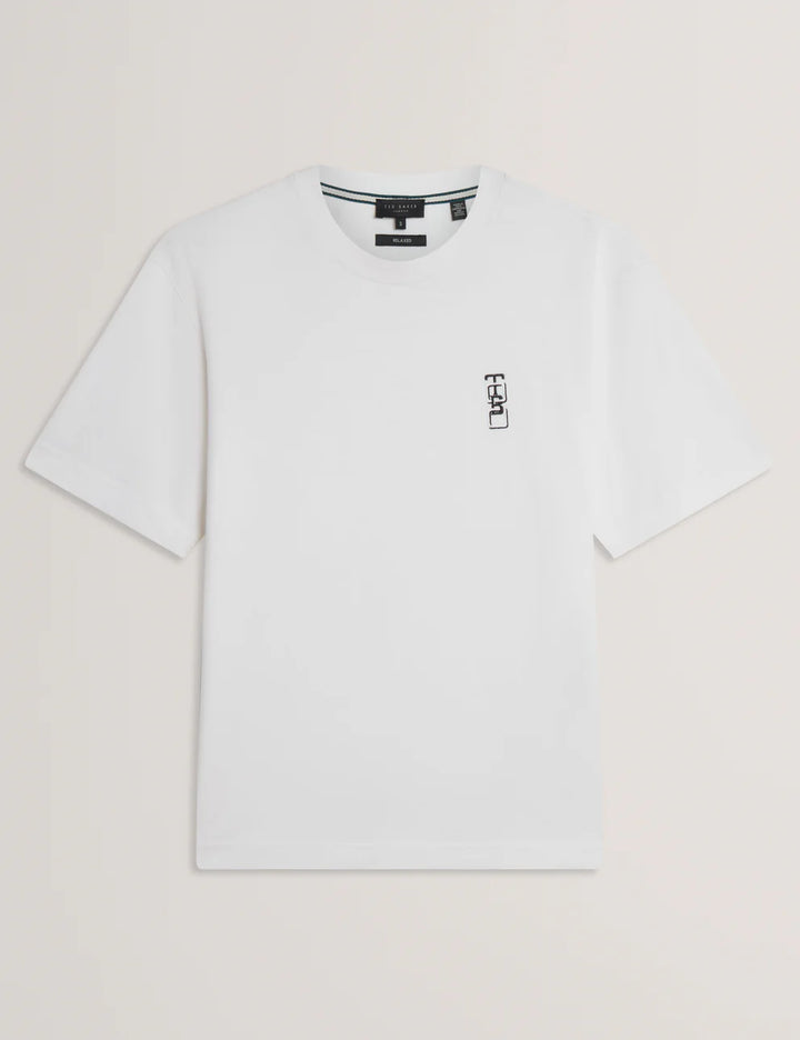 Ted Baker Kuyrt Short Sleeve Branded T-Shirt | White
