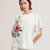 Ted Baker Lahnaa Floral Graphic Short Sleeve Hourglass Top | White