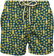MC2 Saint Barth Lightweight Fabric Swim Shorts Lighting | Navy/Yellow