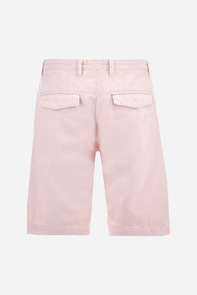 La Martina Regular Fit Bermuda Shorts in Cotton and Linen Canvas – Vics | Pink