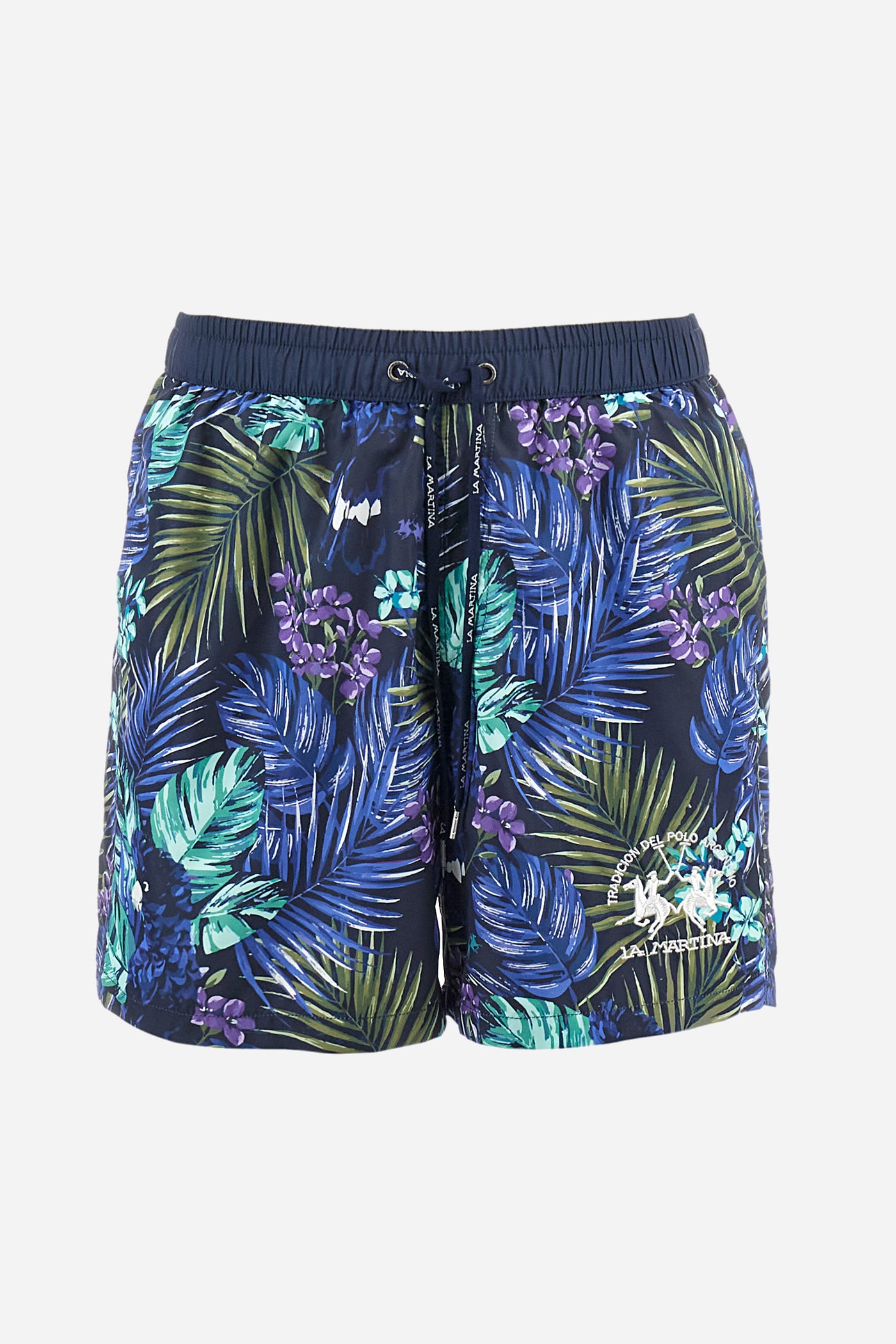 La Martina Regular-Fit Swimwear in Synthetic Fabric - Adan | Blue Multi