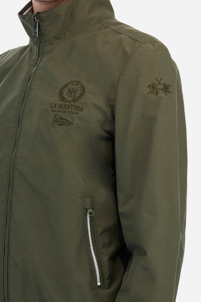 La Martina Regular-fit jacket in mixed cotton - Abraham | Olive