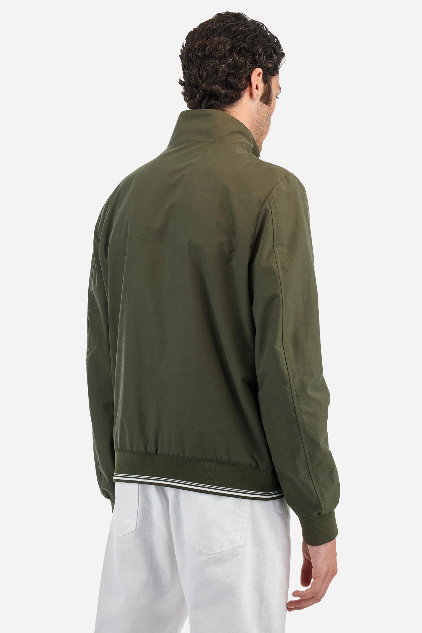 La Martina Regular-fit jacket in mixed cotton - Abraham | Olive