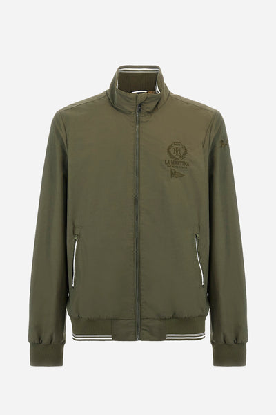 La Martina Regular-fit jacket in mixed cotton - Abraham | Olive