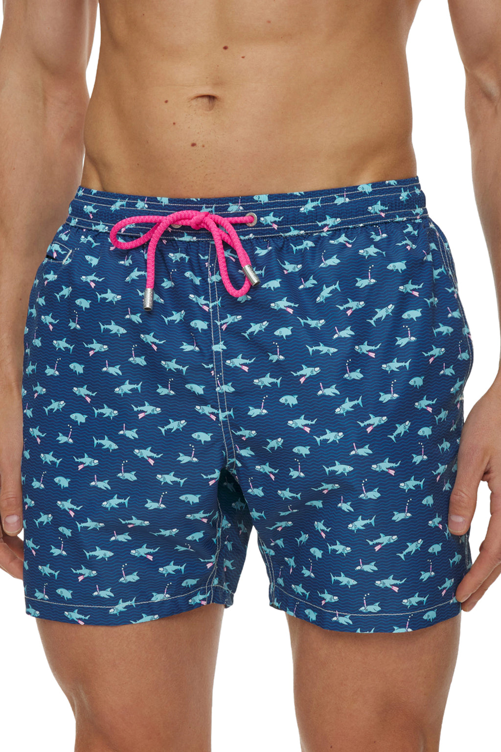Short de bain MC2 Saint Barth Lighting Micro Swimmer Shark | Bleu marine