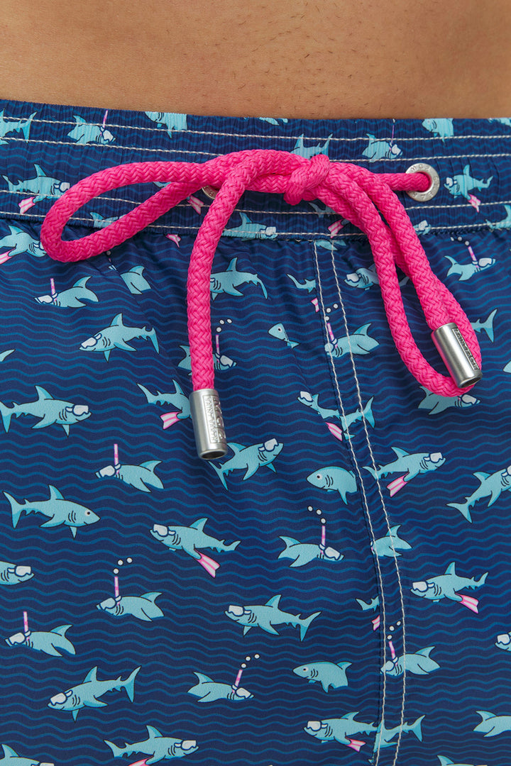Short de bain MC2 Saint Barth Lighting Micro Swimmer Shark | Bleu marine