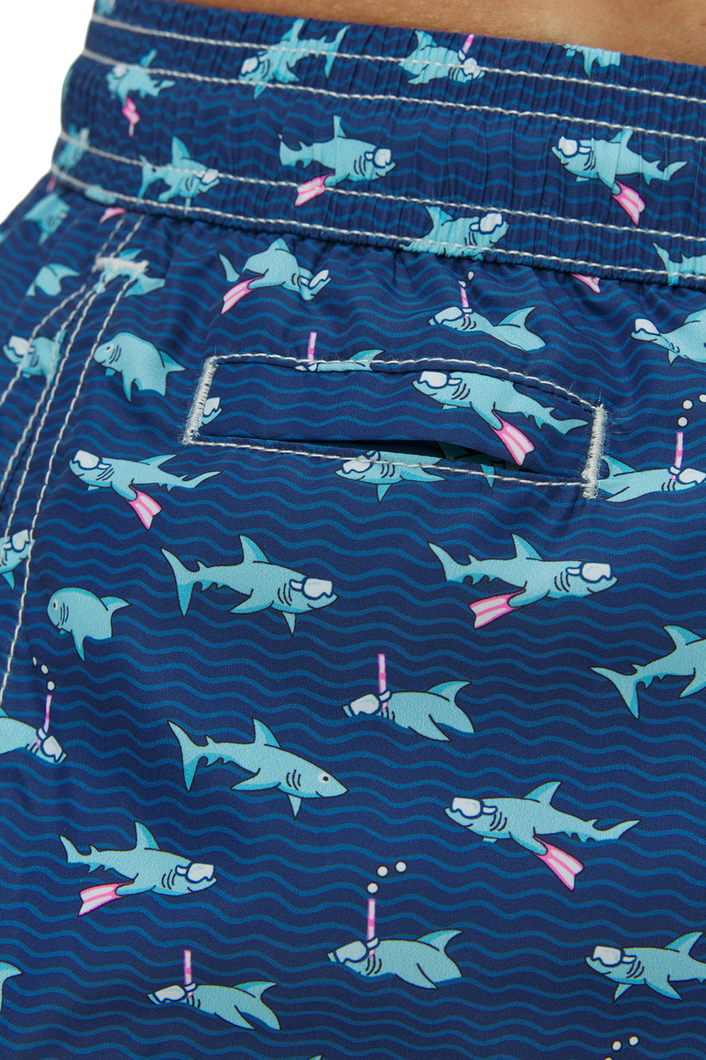 Short de bain MC2 Saint Barth Lighting Micro Swimmer Shark | Bleu marine