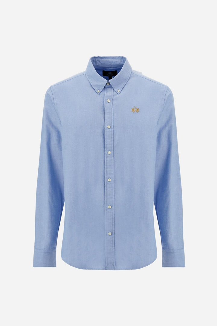 La Martina MDC005-OX077 in cornflower blue, front view