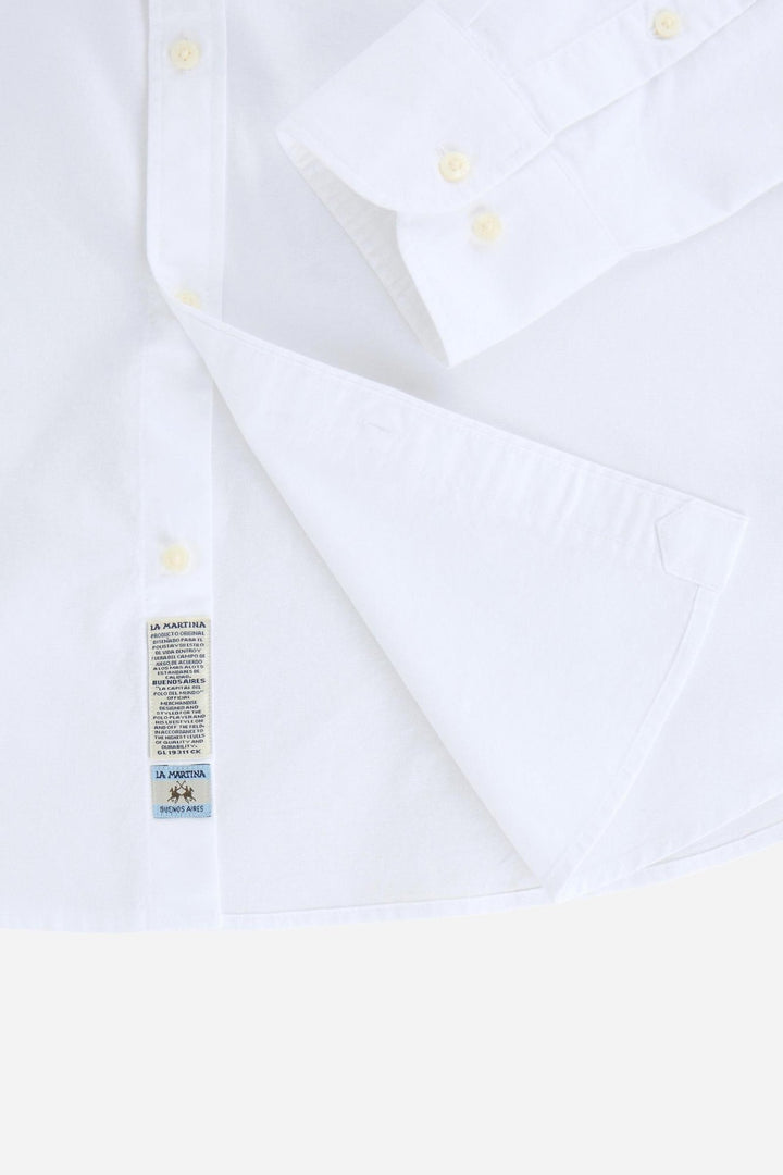 La Martina MDC005-OX077 in optic white, detail view