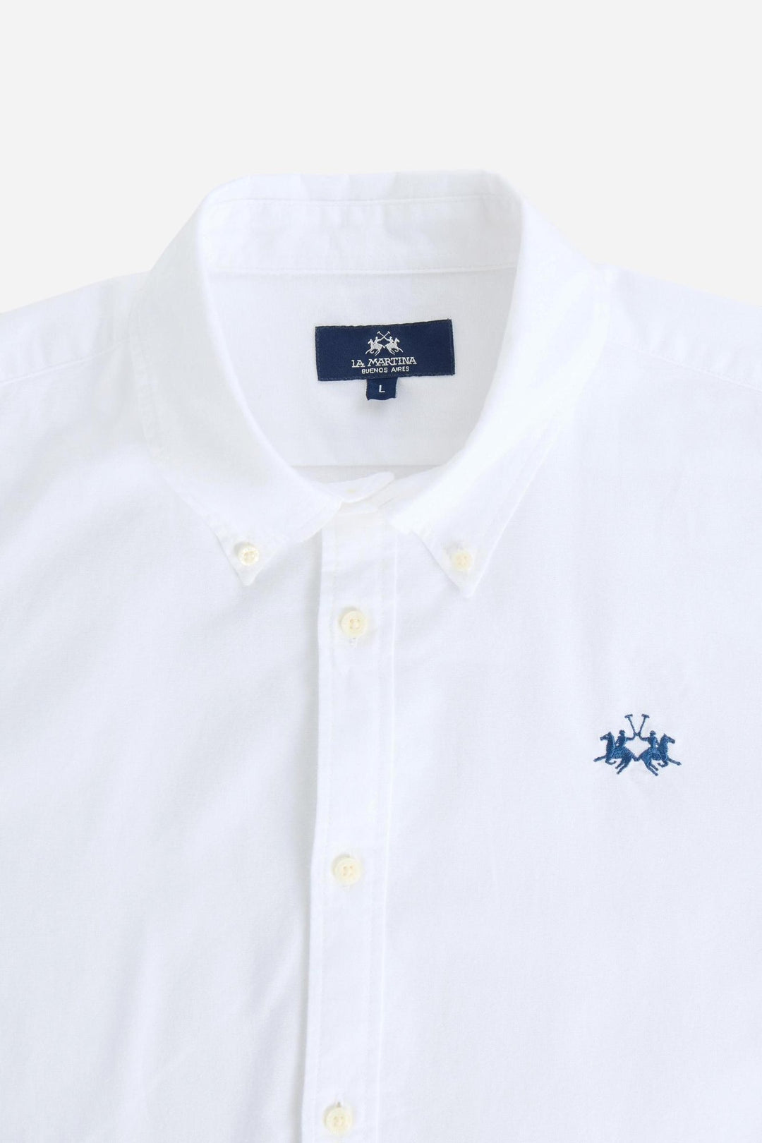 La Martina MDC005-OX077 in optic white, detail view