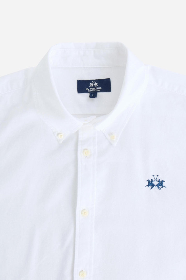 La Martina MDC005-OX077 in optic white, detail view