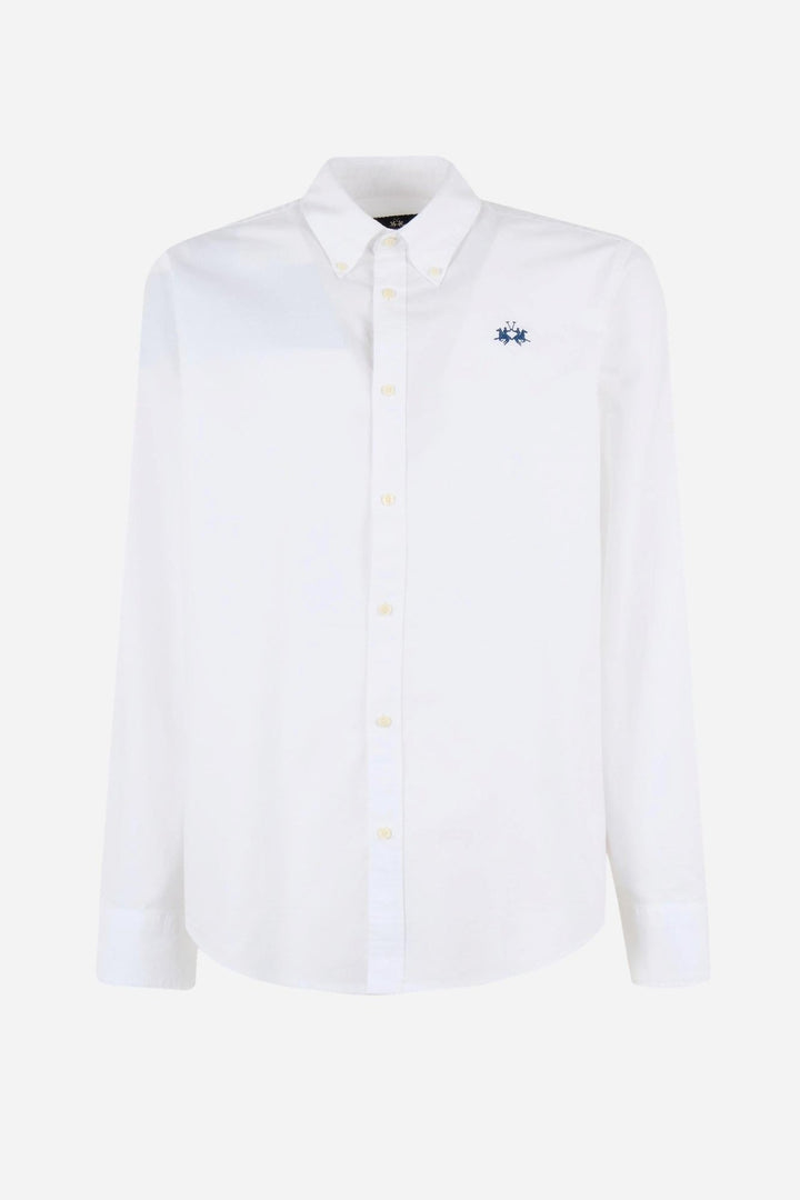 La Martina MDC005-OX077 in optic white, front view