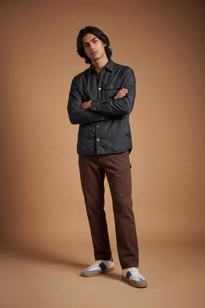 La Martina MDO018-PA012 in black, model look view