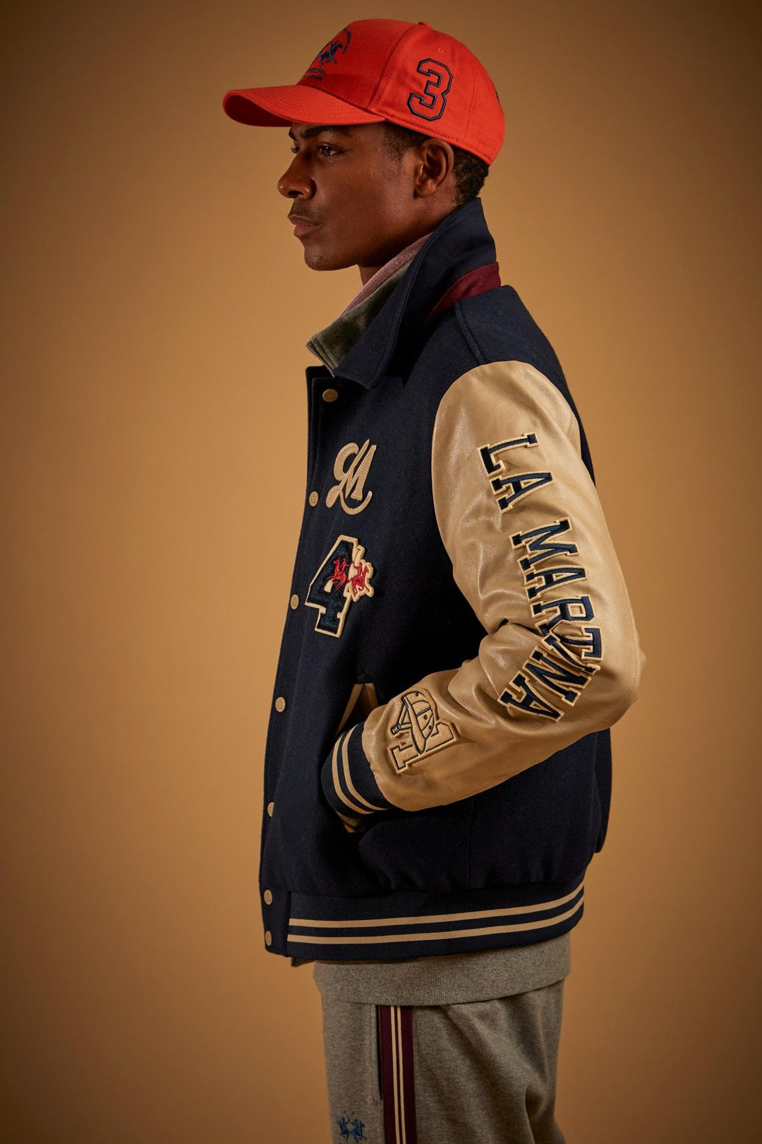 La Martina MDO300-FT054, NAVY BLAZER/SHEER BL, Detailansicht
