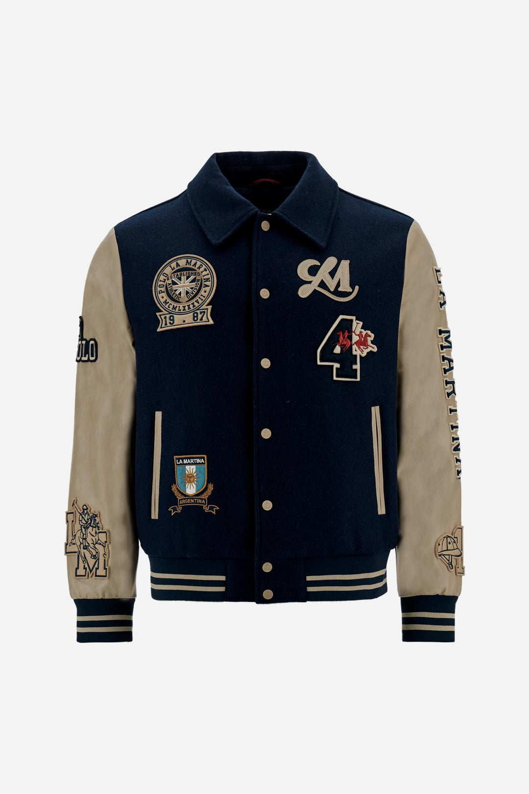 La Martina MDO300-FT054, NAVY BLAZER/SHEER BL, Vorderansicht