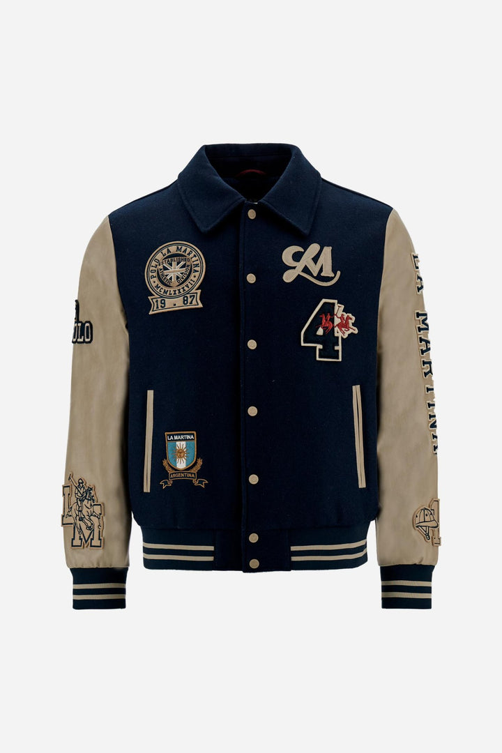 La Martina MDO300-FT054, NAVY BLAZER/SHEER BL, Vorderansicht
