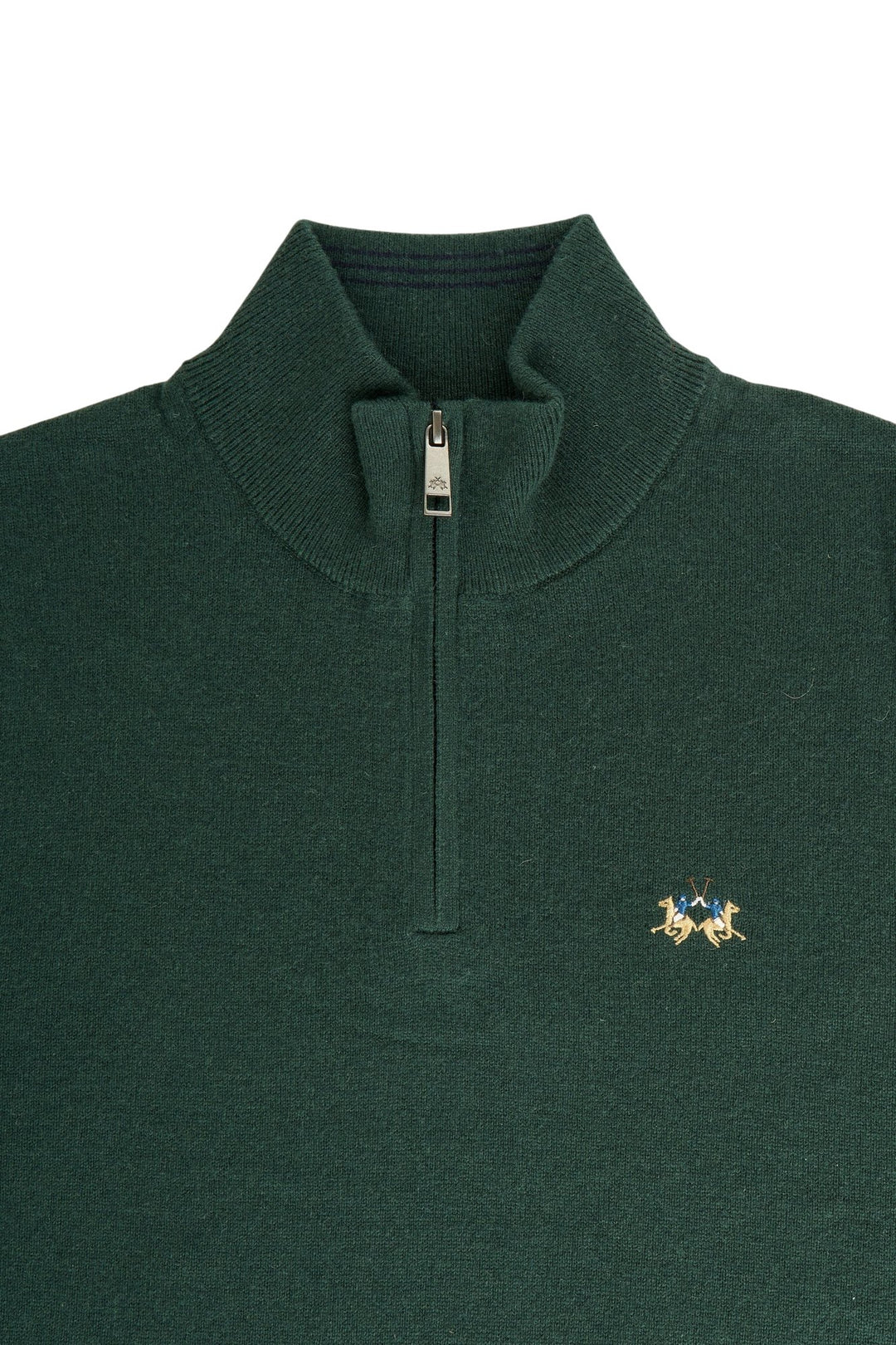 La Martina MDS003-YW148, Verde oscuro, primer plano del detalle