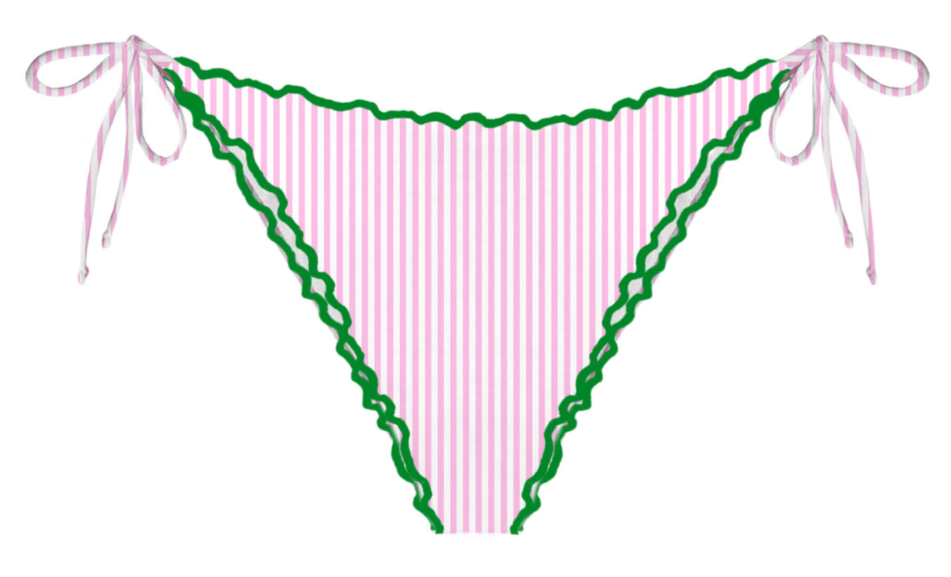 MC2 Saint Barth Women's Triangle Bikini and Bottom | Stripes 21
