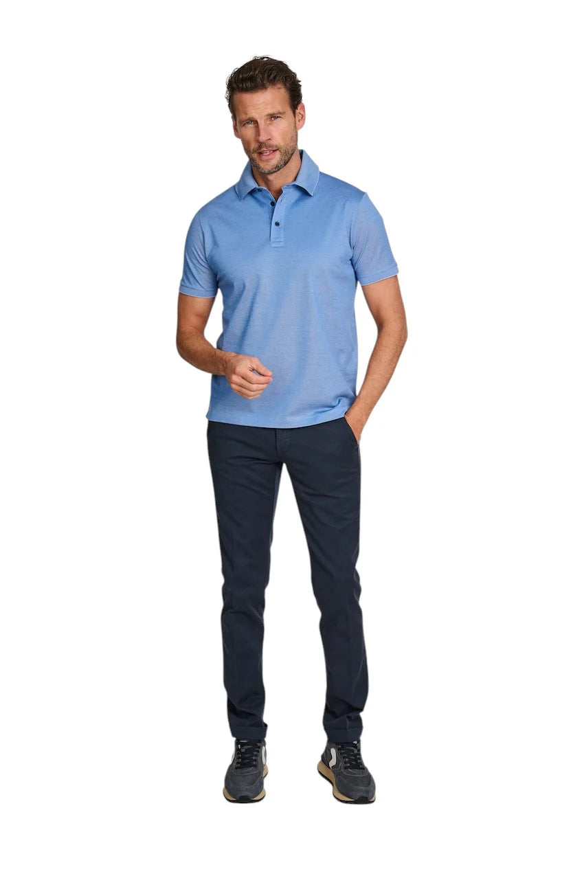 Polo de algodón piqué bicolor de Paul &amp; Shark | Azul claro