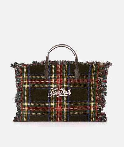 MC2 Saint Barth Colette Wooly Tartan Handbag | Multicolor