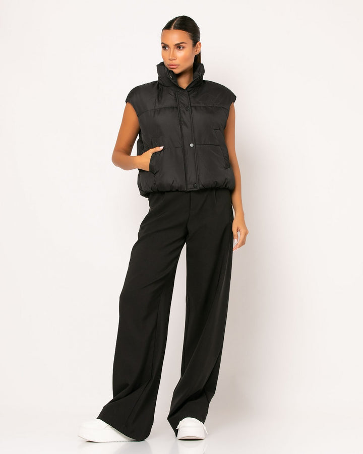 Never Needy Bomber Gilet | Black