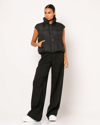 Never Needy Bomber Gilet | Black