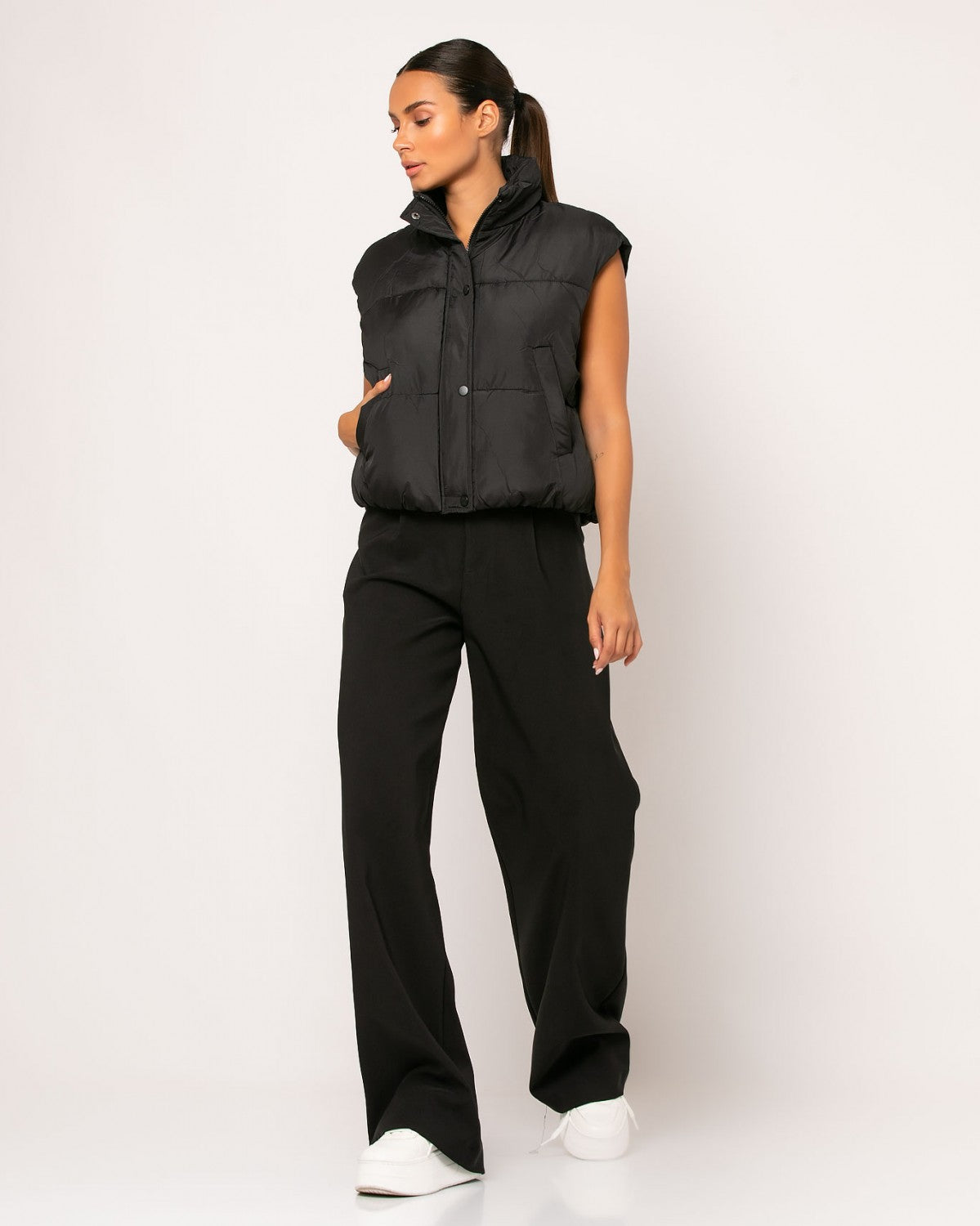 Never Needy Bomber Gilet | Black
