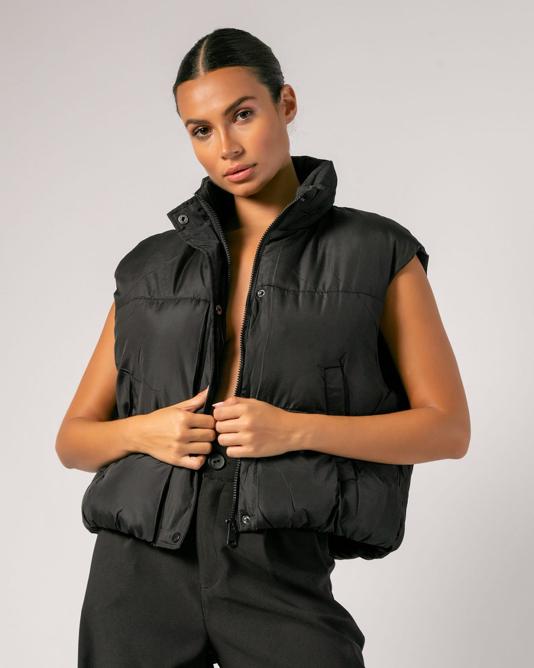 Never Needy Bomber Gilet | Black