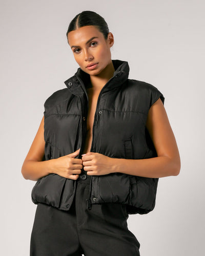 Never Needy Bomber Gilet | Black