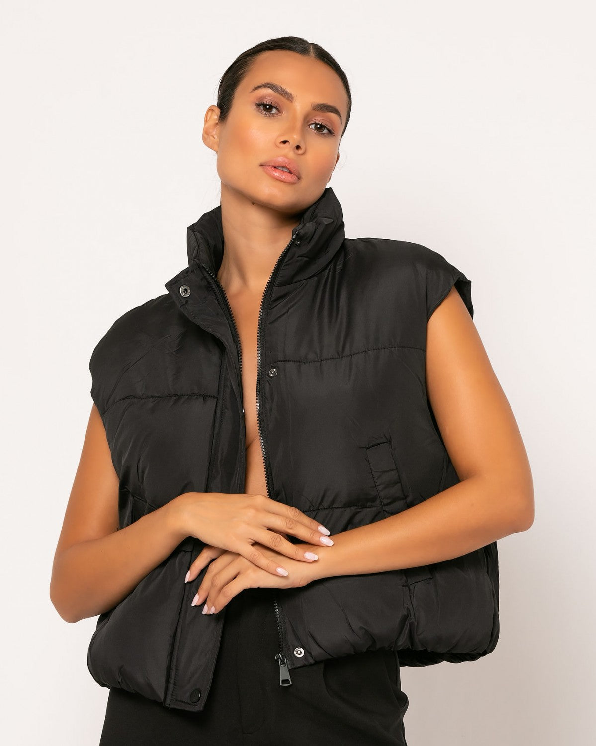 Never Needy Bomber Gilet | Black
