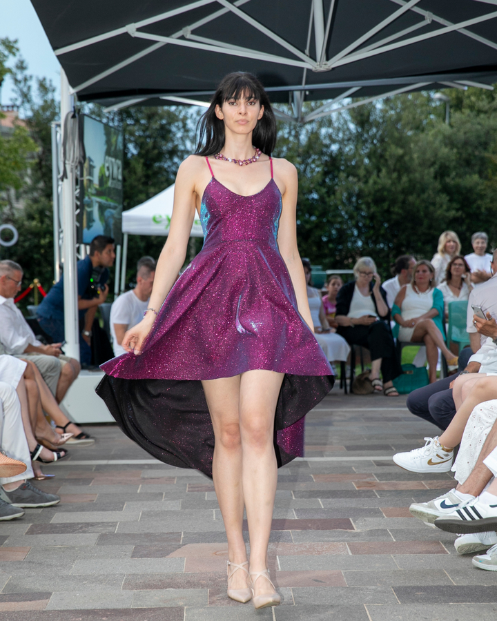 PREVANE Asymmetric Metallic Dress Multicolour – additional view 3
