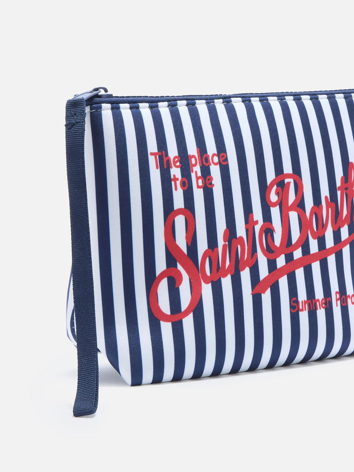 Bolsa MC2 Saint Barth Aline | Azul marino/Blanco